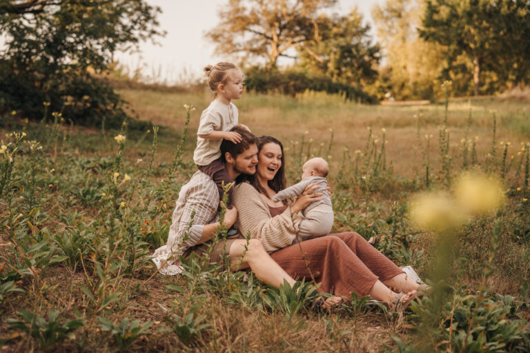 Herbstliche Familienbilder auf der Heide